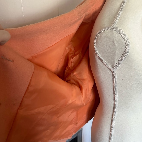 Harve Benard Holtan Orange Creamsicle Blazer Wool Size 8 - Picture 7 of 9